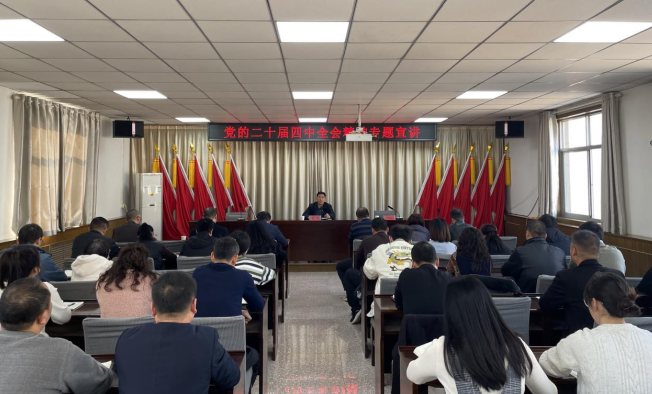 市自然资源和规划局党组成员、市不动产登记局局长肖军在岐山县自然资源局专题宣讲党的二十届四中全会精神